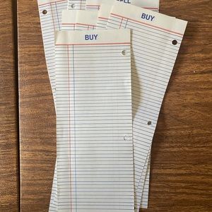 Vintage NYSE BUY/SELL TRANSACTION SLIPS- Set of 20 pages.